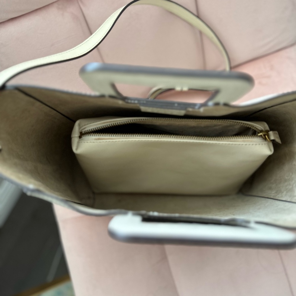 STAUD Cream Square Handle Tote - Picture 4 of 7